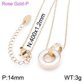 SS Rose Gold-Plating Necklace