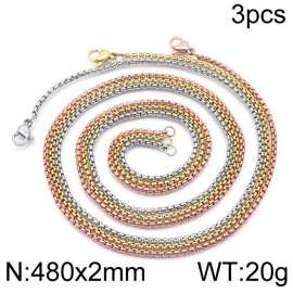 SS Rose Gold-Plating Necklace
