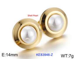 SS Shell Pearl Earrings