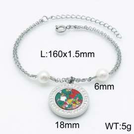 Stainless Steel Stone Bracelet