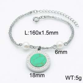 Stainless Steel Stone Bracelet