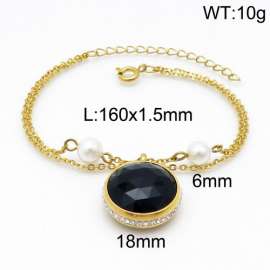 Stainless Steel Stone Bracelet