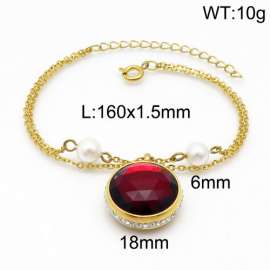 Stainless Steel Stone Bracelet