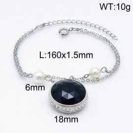 Stainless Steel Stone Bracelet