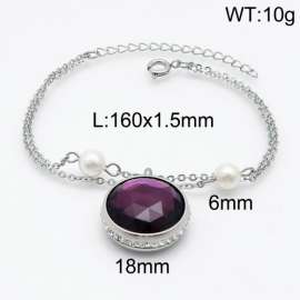 Stainless Steel Stone Bracelet