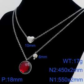Stainless Steel Stone Necklace