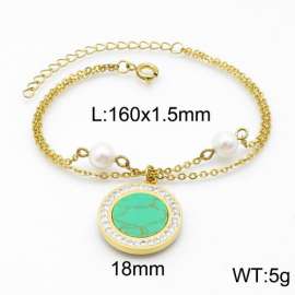 Stainless Steel Stone Bracelet
