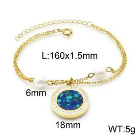 Stainless Steel Stone Bracelet