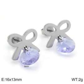 Stainless Steel Stone&Crystal Earring