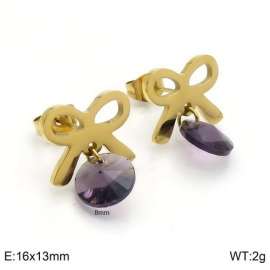 Stainless Steel Stone&Crystal Earring