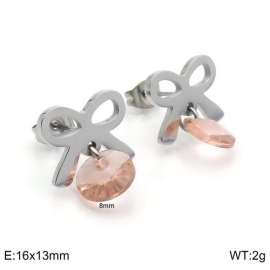 Stainless Steel Stone&Crystal Earring