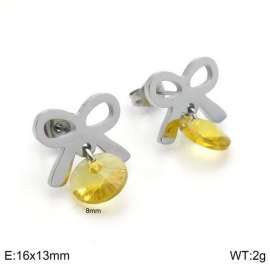 Stainless Steel Stone&Crystal Earring