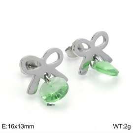 Stainless Steel Stone&Crystal Earring