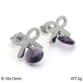 Stainless Steel Stone&Crystal Earring