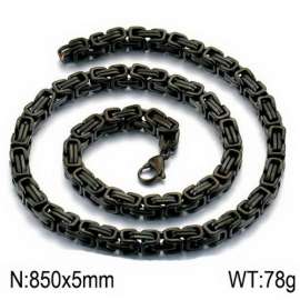 Stainless Steel Black-plating Necklace