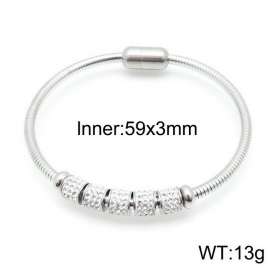 Stainless Steel Stone Bangle