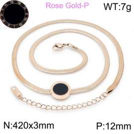 SS Rose Gold-Plating Necklace