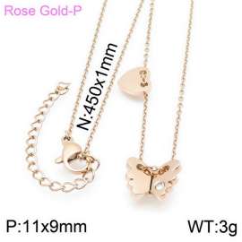 SS Rose Gold-Plating Necklace