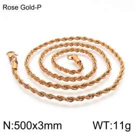 SS Rose Gold-Plating Necklace