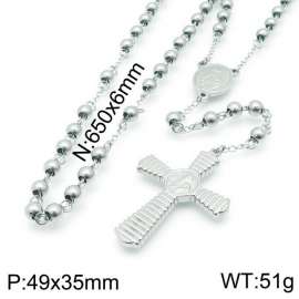 Stainless Steel Rosary Necklace