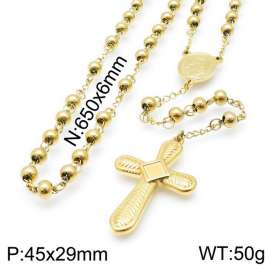 Stainless Steel Rosary Necklace