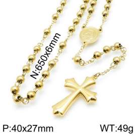 Stainless Steel Rosary Necklace