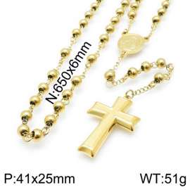 Stainless Steel Rosary Necklace