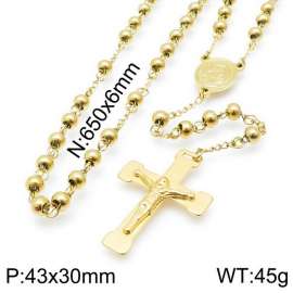 Stainless Steel Rosary Necklace