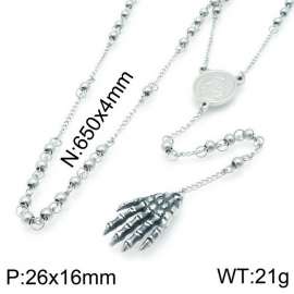 Stainless Steel Rosary Necklace