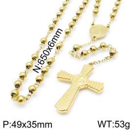 Stainless Steel Rosary Necklace