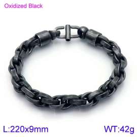 Stainless Steel Oxidized Black Bracelet
