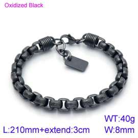 Stainless Steel Oxidized Black Bracelet