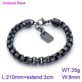 Stainless Steel Oxidized Black Bracelet