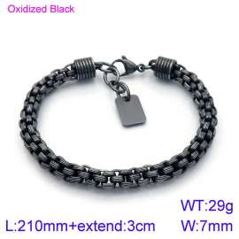 Stainless Steel Oxidized Black Bracelet