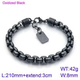 Stainless Steel Oxidized Black Bracelet
