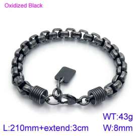 Stainless Steel Oxidized Black Bracelet
