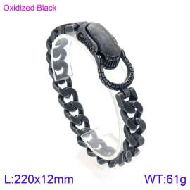 Stainless Steel Oxidized Black Bracelet
