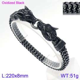 Stainless Steel Oxidized Black Bracelet