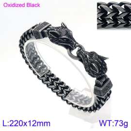Stainless Steel Oxidized Black Bracelet
