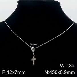Stainless Steel Stone & Crystal Necklace