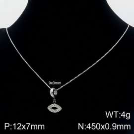 Stainless Steel Stone & Crystal Necklace