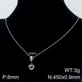 Stainless Steel Stone & Crystal Necklace