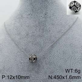 Stainless Steel Stone & Crystal Necklace