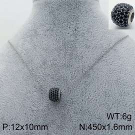 Stainless Steel Stone & Crystal Necklace