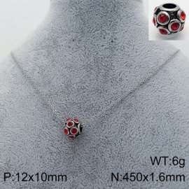 Stainless Steel Stone & Crystal Necklace