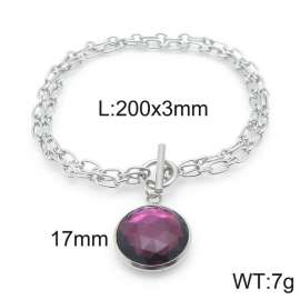 Stainless Steel Stone Bracelet