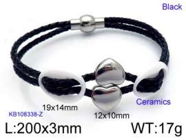 Stainless Steel Leather Bracelet