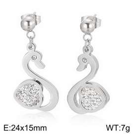 Stainless Steel Stone&Crystal Earring