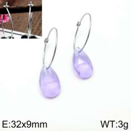 Stainless Steel Stone&Crystal Earring