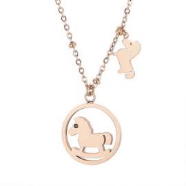 SS Rose Gold-Plating Necklace